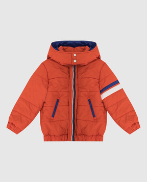 Stefano Ricci Детская оранжевая куртка с контрастными вставками YAJ6S00020TENYLD