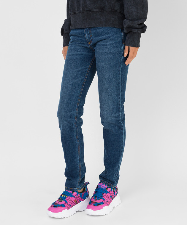 Versace Jeans Couture Джинси-слім з ефектом потертості 71HAB5S2DW00903M зображення 3