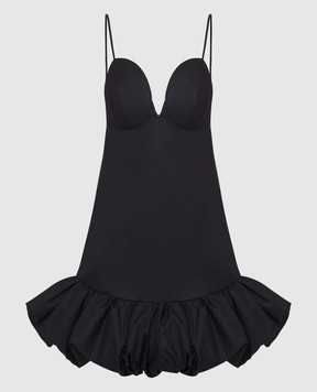 Khaite Чорна сукня міні Sienna з об'ємними воланами 5173108W108
