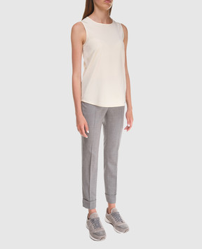 Peserico Жовтий топ з шовку S0889307325