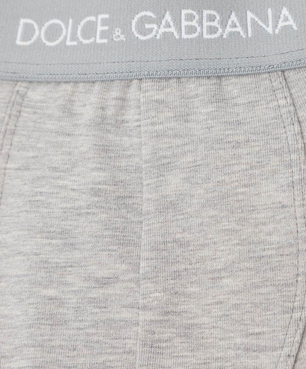 Dolce&Gabbana Set of children's gray panties with logo pattern L4J701G7OCT image 3