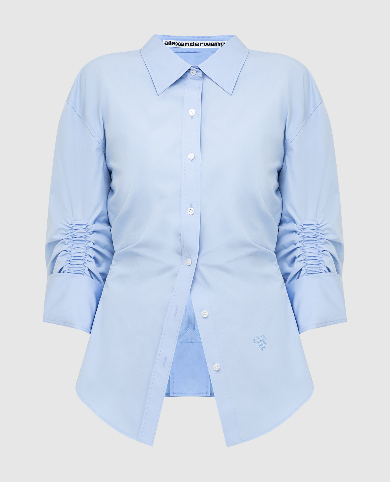 

Рубашка с драпировкой Alexander Wang, Голубой, Рубашки и блузы