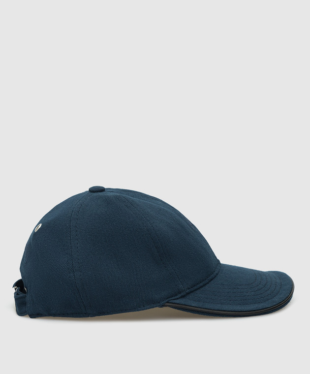 Vilebrequin Дитяча темно-синя кепка з вишивкою емблеми логотипу CTNH0400 зображення 2