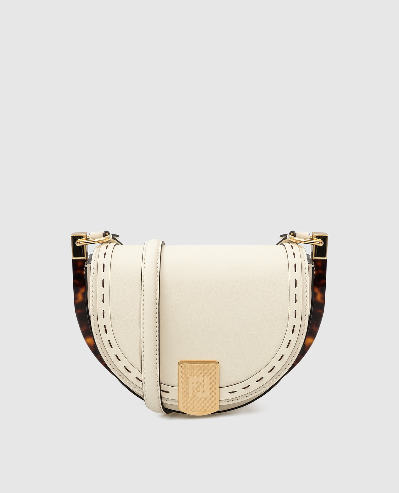 

Кожаная сумка MOONLIGHT Fendi, Светло-бежевый, Сумки