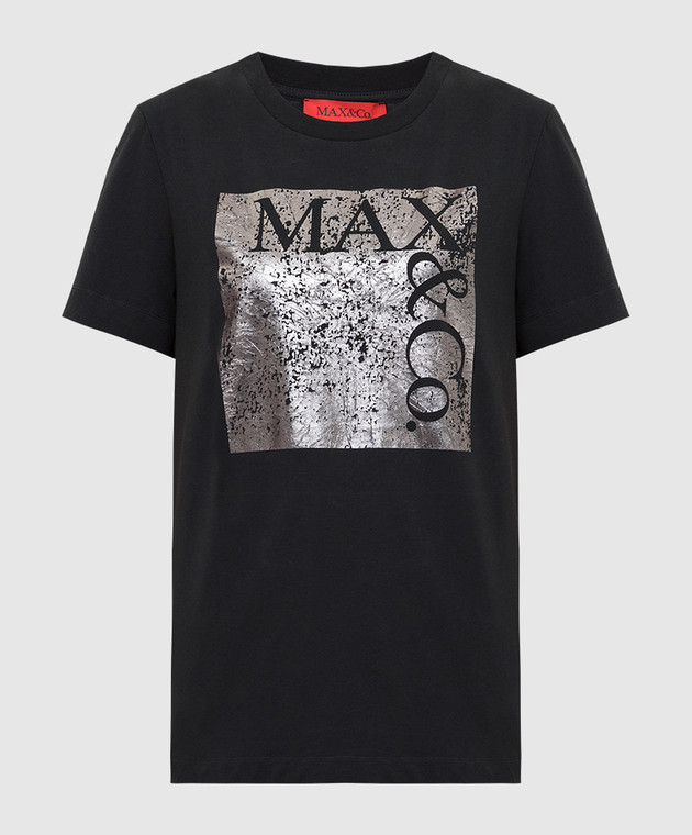 Max & Co Черная футболка Tgrunge с принтом TGRUNGE