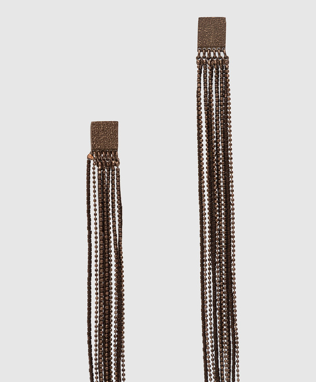 Brunello Cucinelli Earrings with fringe in chains MORW9LB13 image 5