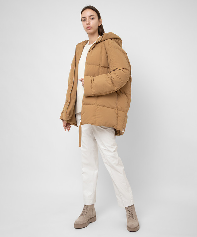 Jil Sander Бежевый пуховик oversize JPPT441694WT441100 изображение 2