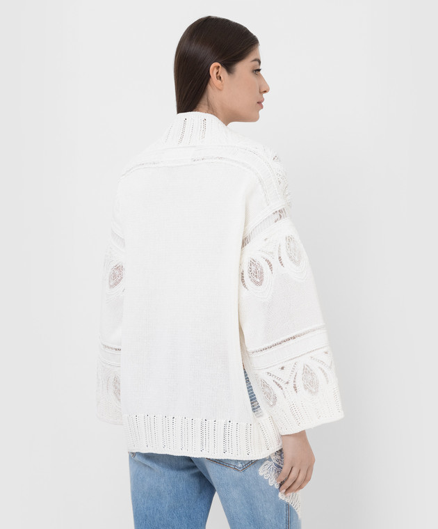 Ermanno Scervino Кардиган с ажурными вставками D405M318APCRI изображение 4