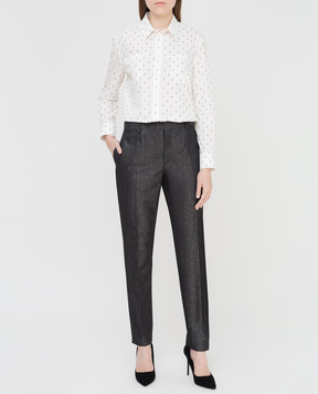Saint Laurent Черные брюки из шерсти 517819