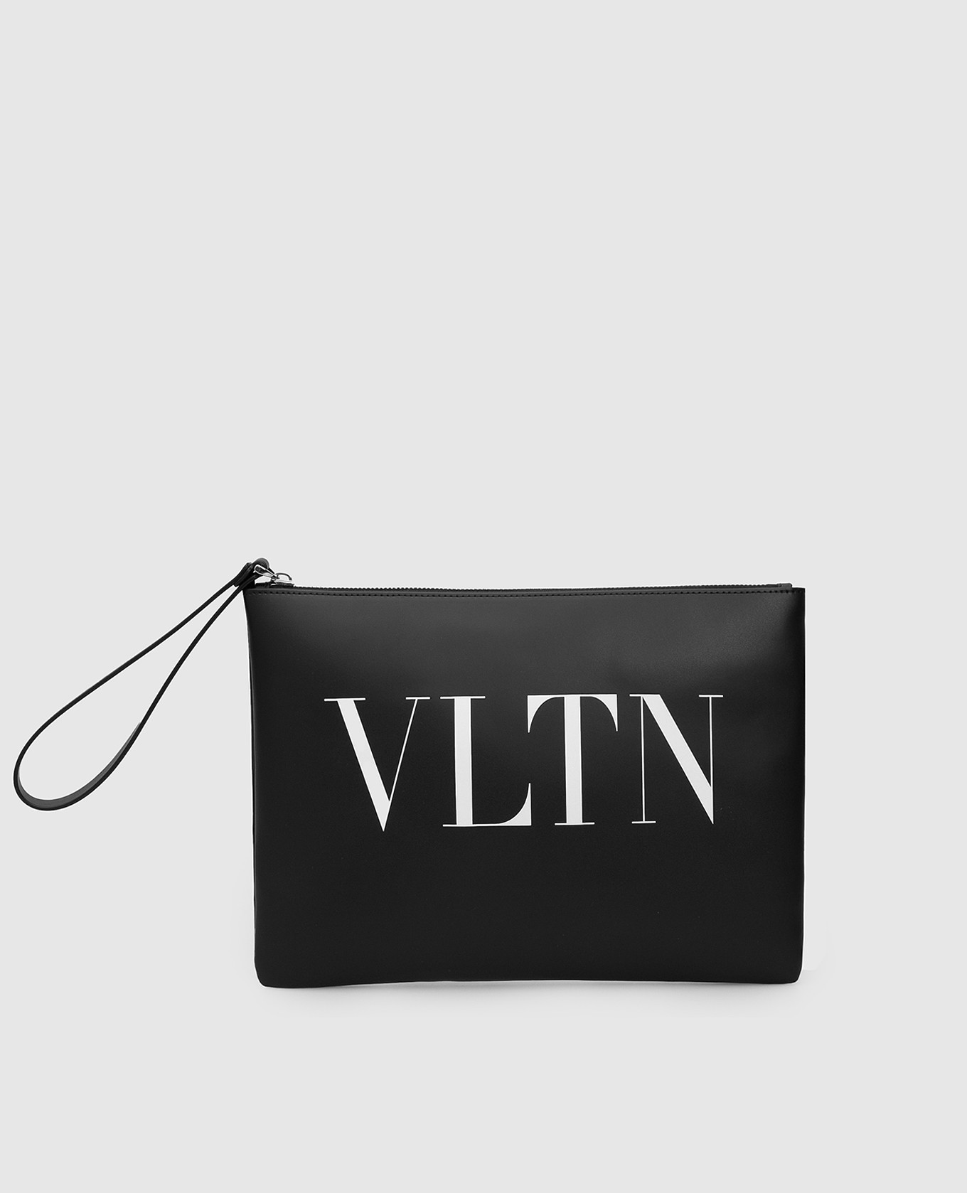 

Черная кожаная барсетка Valentino, Черный, Сумки