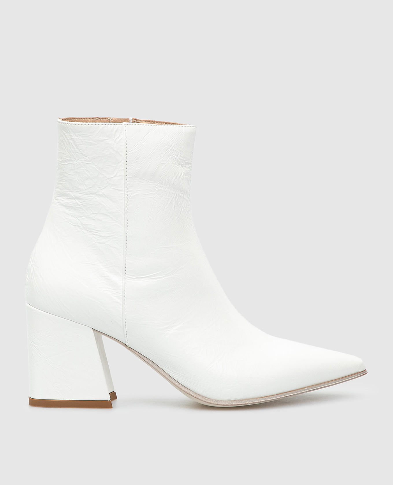 

Белые кожаные ботильоны Laura Bellariva, Белый, Ботильоны