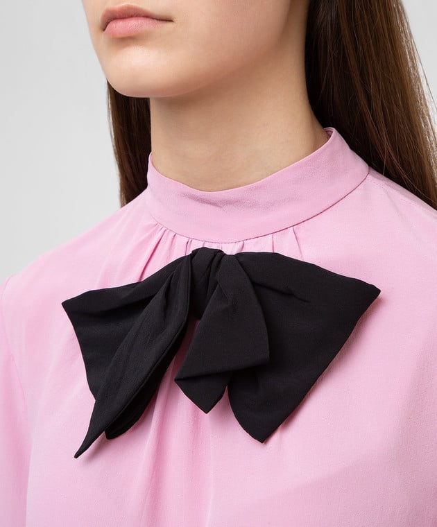 Prada Рожева блуза з шовку P970C зображення 5