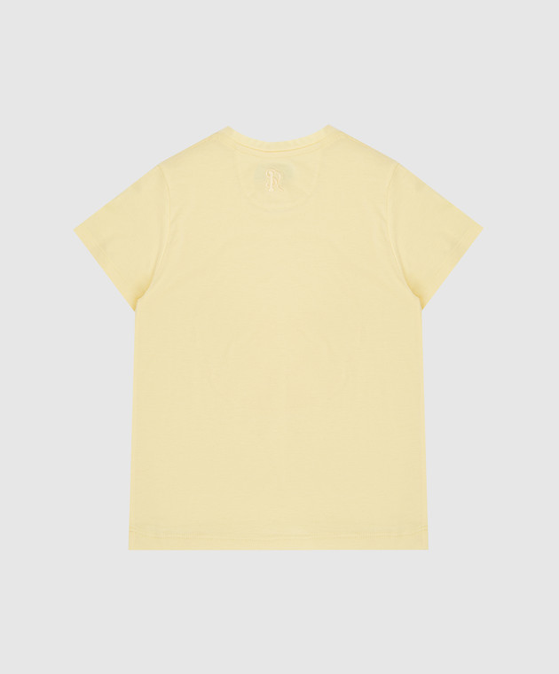 Stefano Ricci Детская желтая футболка с вышивкой YNH9200050803 изображение 2