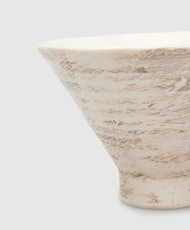 Brunello Cucinelli Бежевая тарелка из керамики MLCER0005 изображение 3