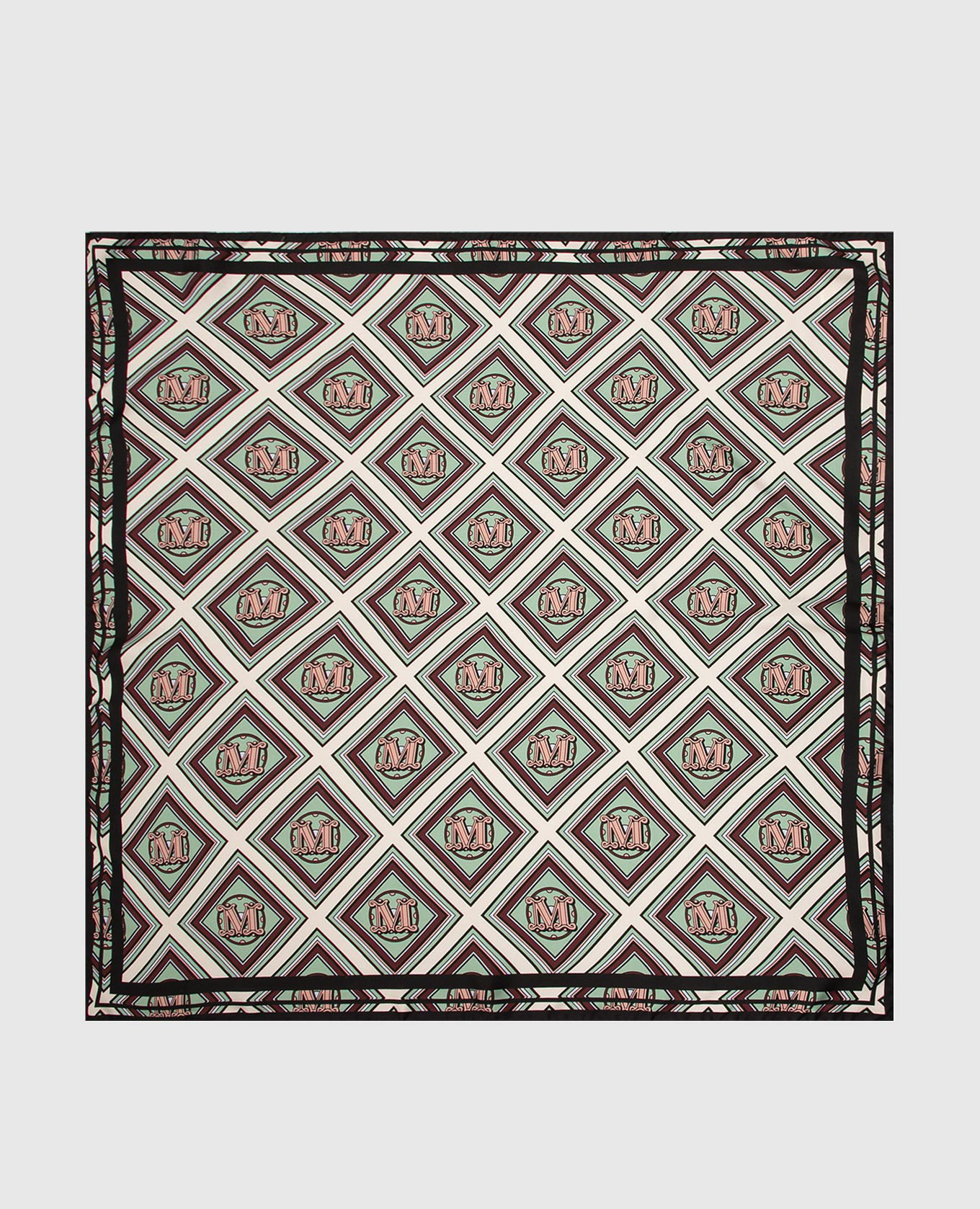 

Шелковый платок Aloesj в узор, Светло-зеленый, Платки