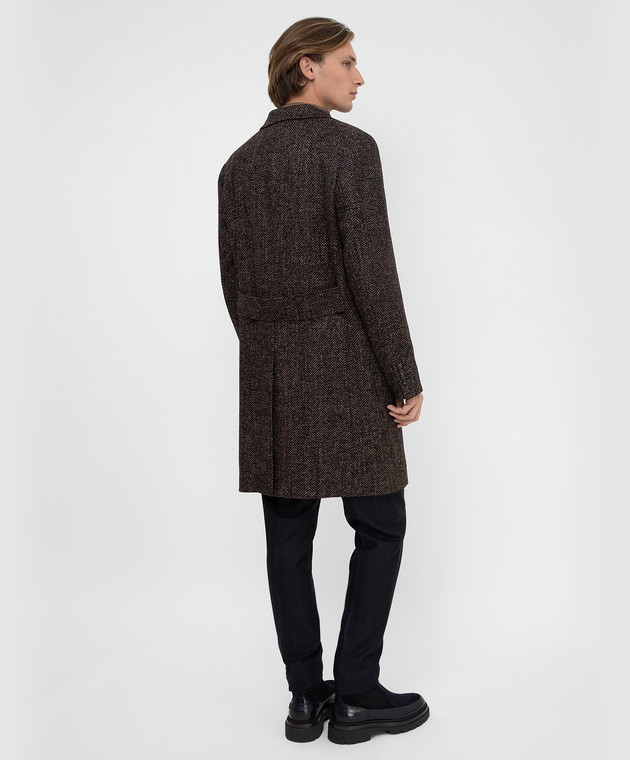 Peserico Пальто из шерсти и льна в узор R5200708319 изображение 4