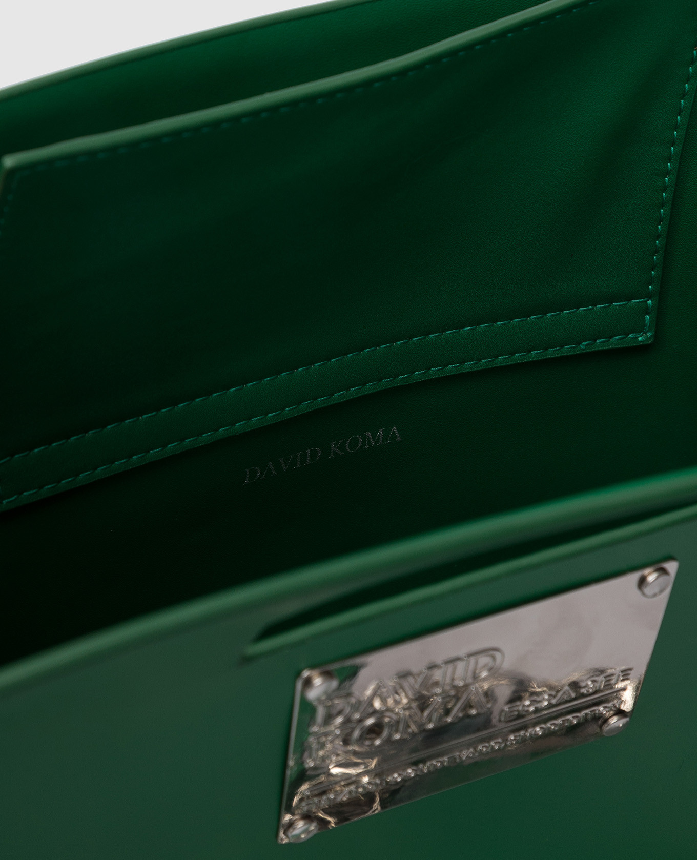 David Koma Зеленая кожаная сумка London с логотипом AW21DKLEATHERBAG1 изображение 4