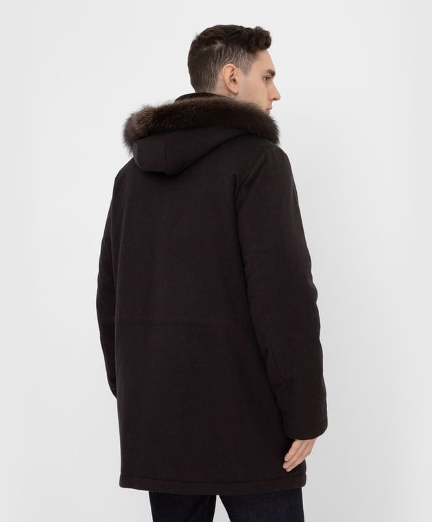 Stefano Ricci Куртка из кашемира и шерсти на меху MDJ1400112WG003G изображение 4