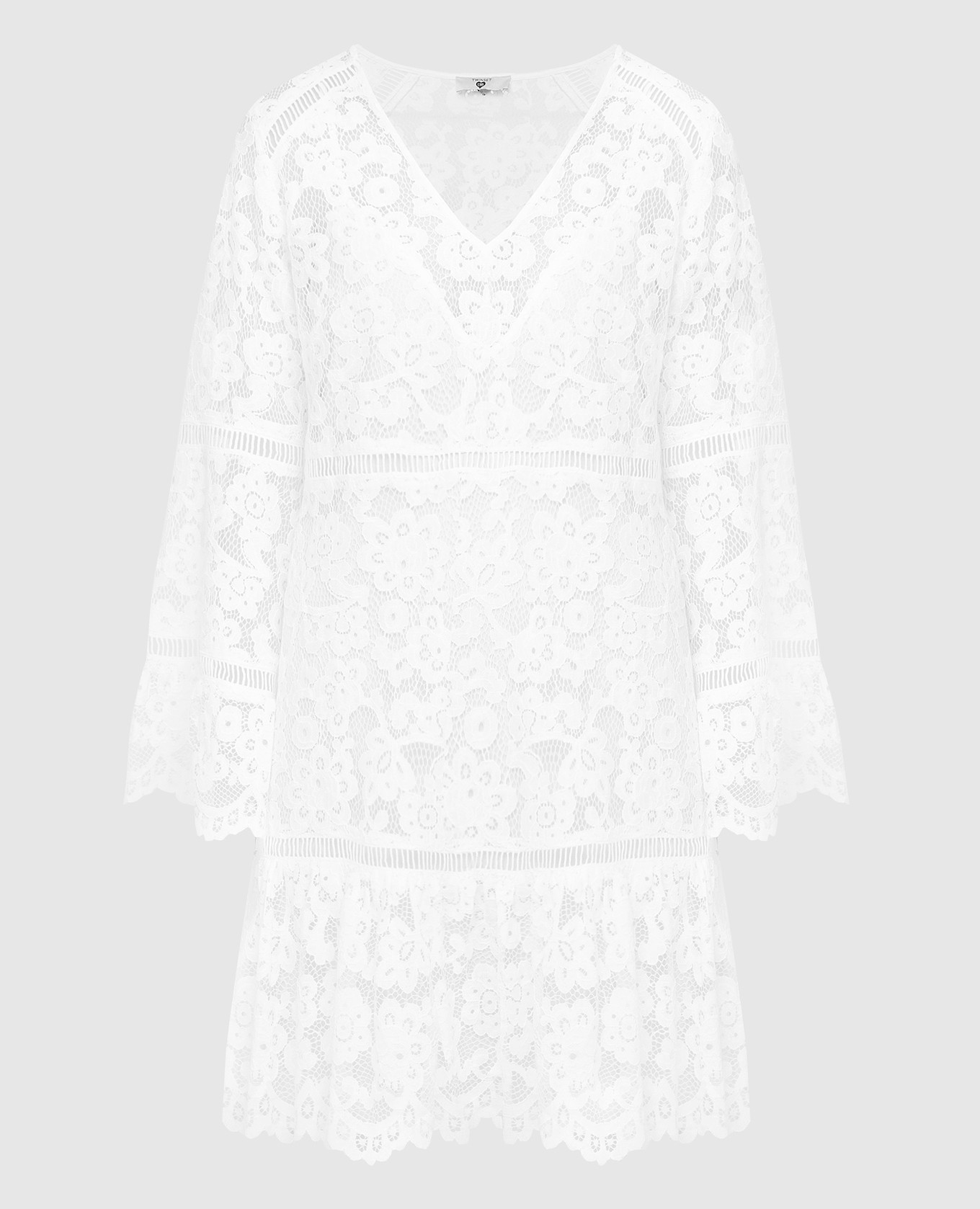 

Ажурное платье Twin Set, Белый, Платья Мини