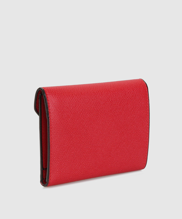 Valextra Червоний шкіряний гаманець SGES0005 зображення 2