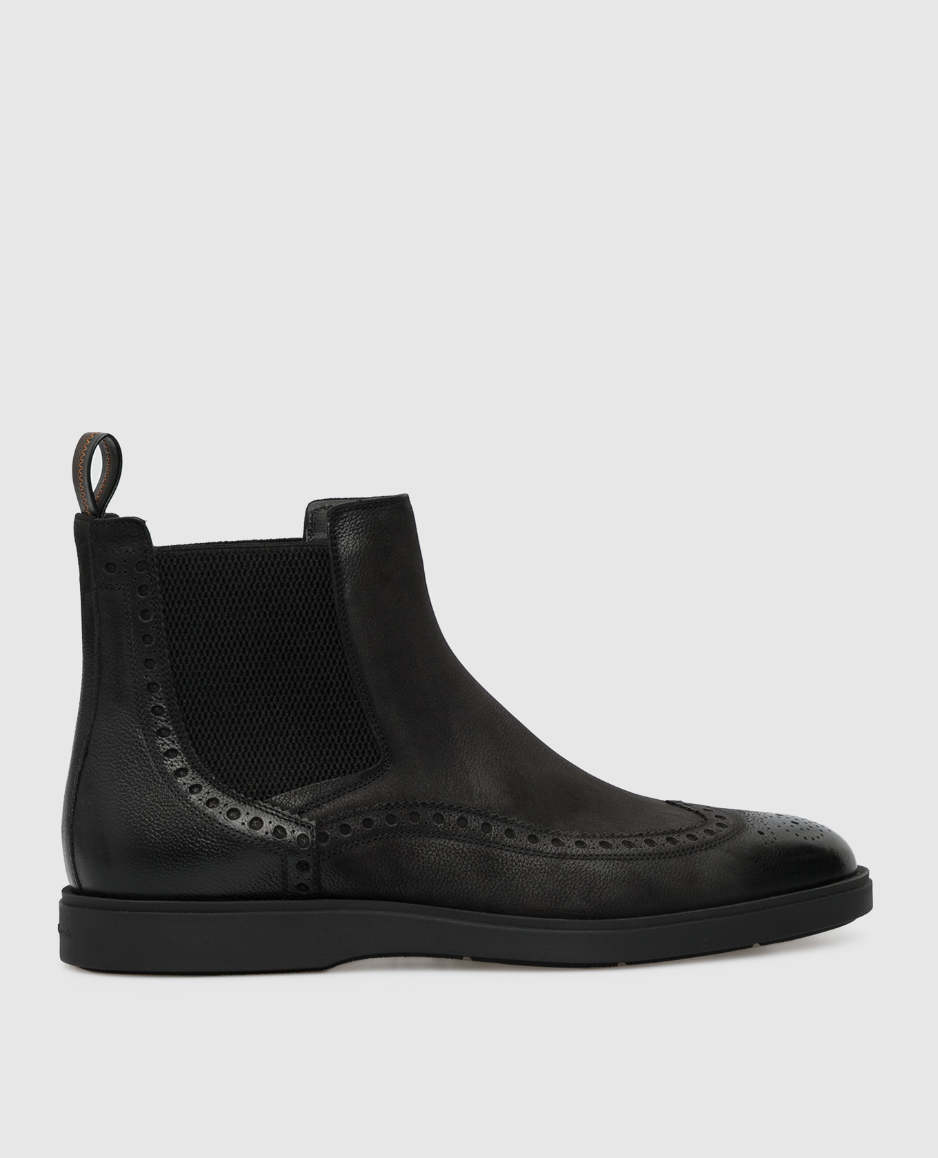 

Черные челси Santoni, Черный, Ботинки
