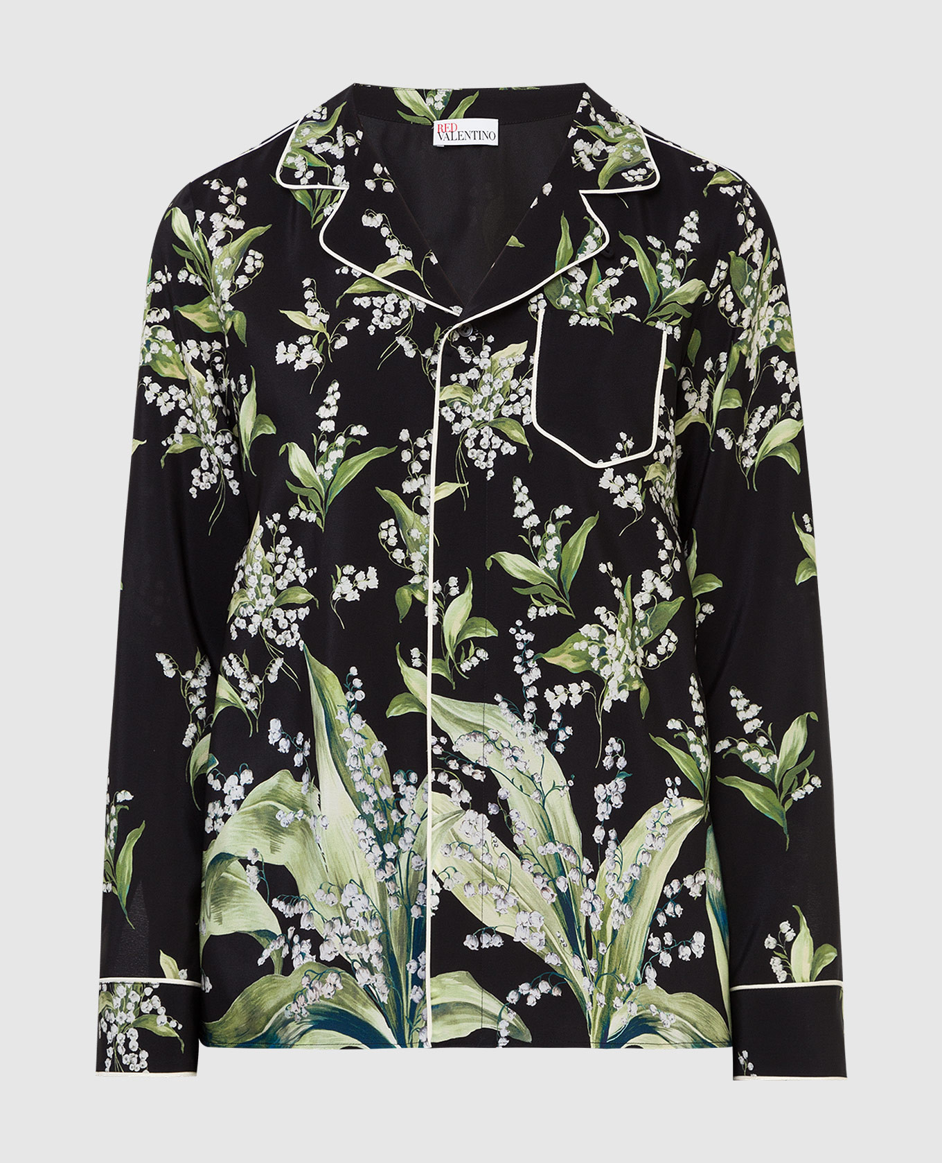 

Черная блуза из шелка Red Valentino, Черный, Рубашки и блузы