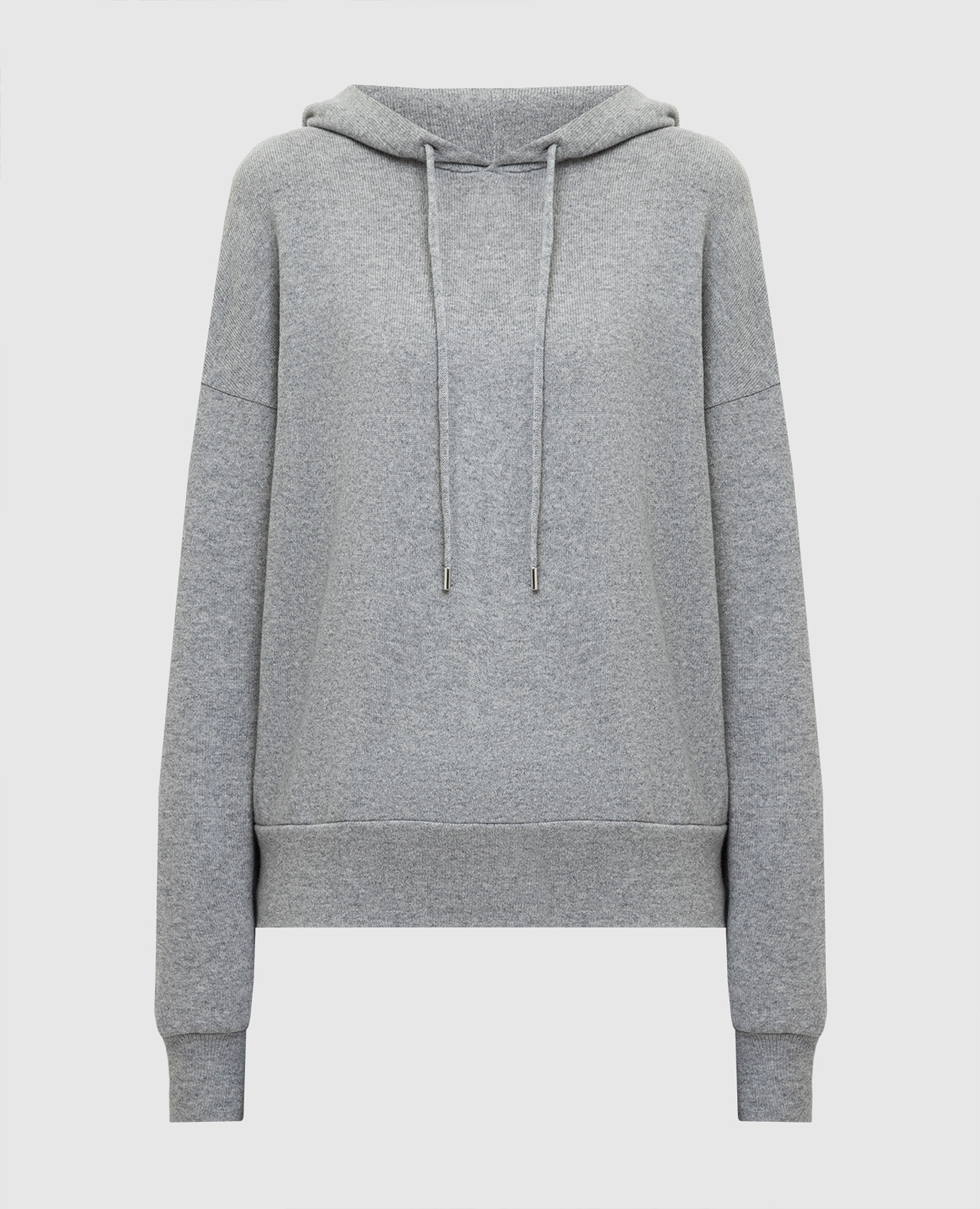 

Серое худи из шерсти, шелка и кашемира, Серый, Худи