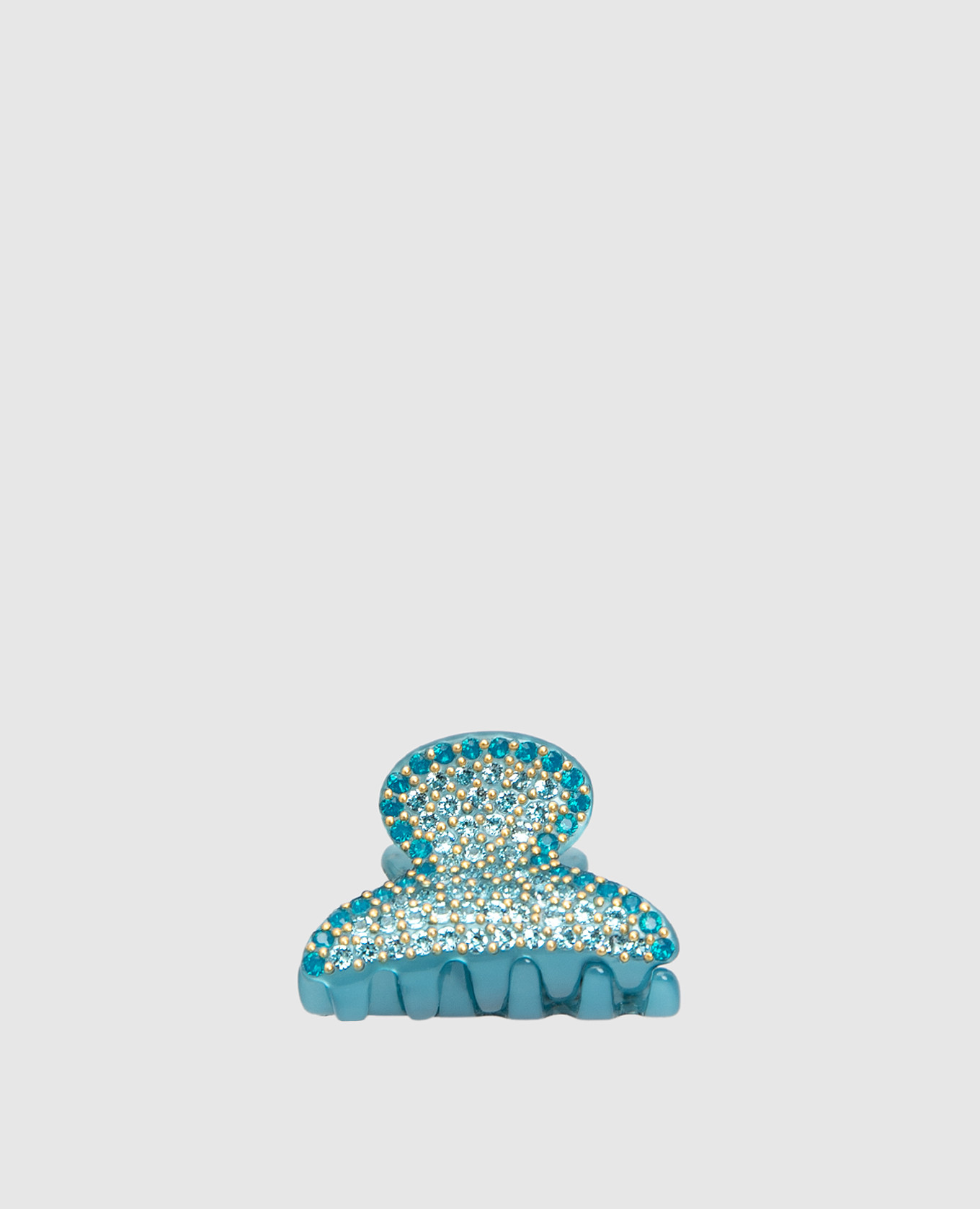 

Бирюзовый крабик с кристаллами Swarovski, Аксессуары для волос