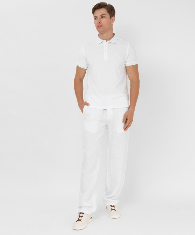 Vilebrequin Білі лляні брюки Pacha PACP613P зображення 2