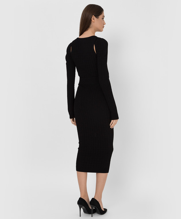 Balmain Платье-футляр с вырезами в узор WF0RL080K330 изображение 4