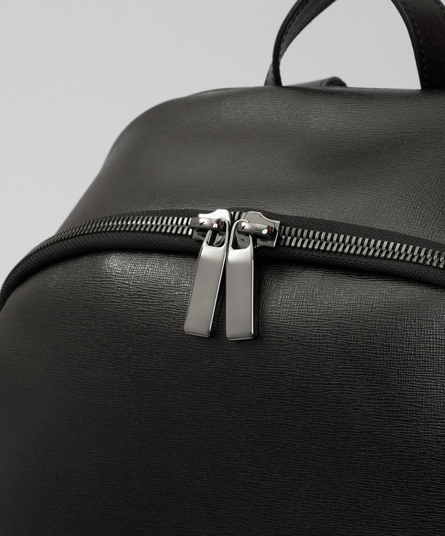 Canali Черный кожаный рюкзак NA00053P325924 изображение 5