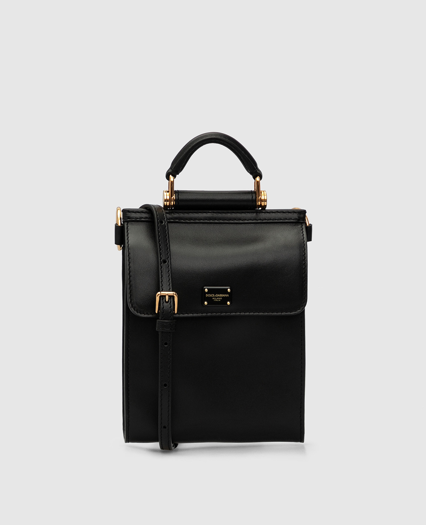 

Черная кожаная сумка "Sicily" Dolce&Gabbana, Черный, Сумки