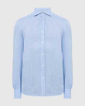 Brunello Cucinelli Светло-синяя льняная рубашка MB6081718