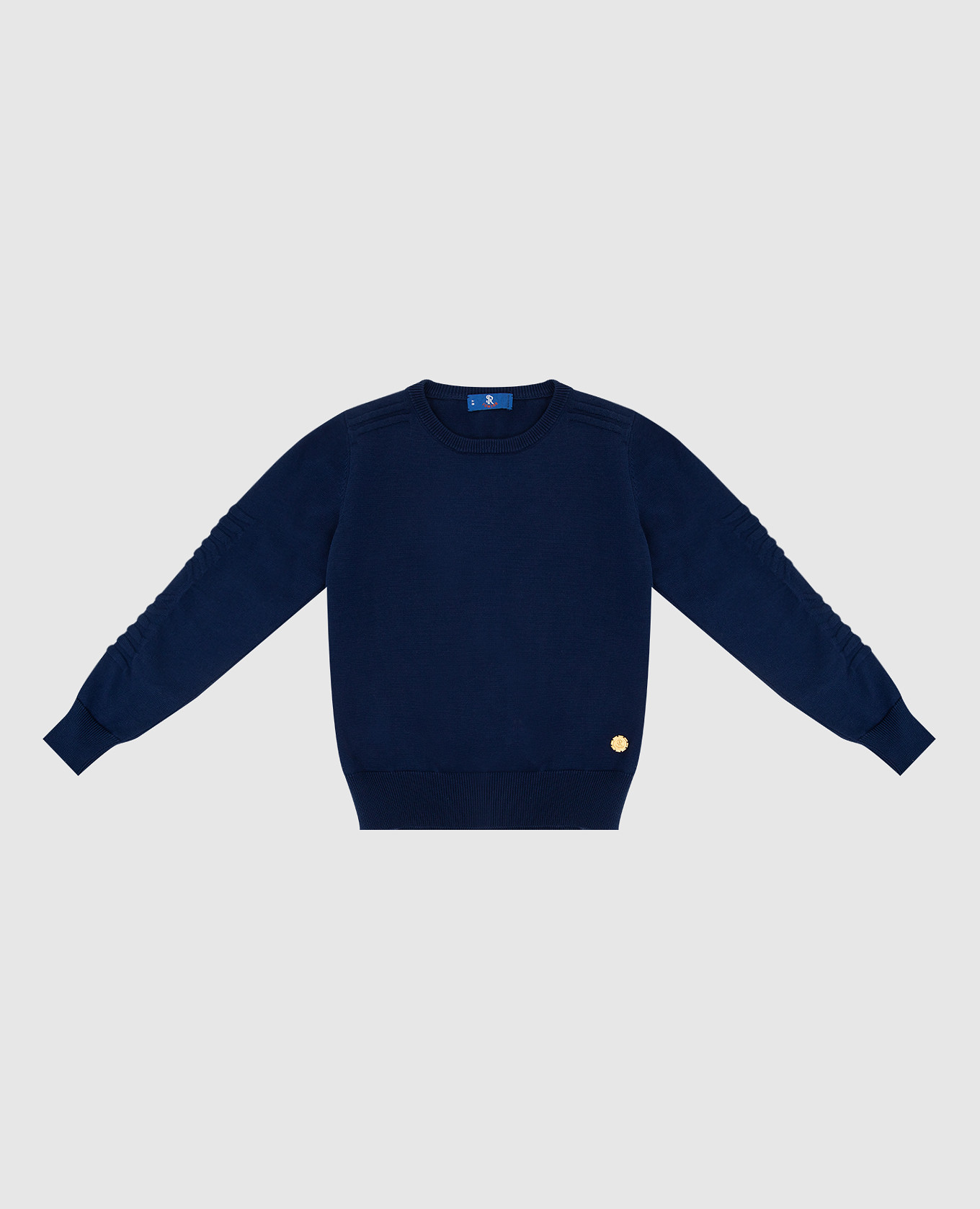 Children's blue sweater with a pattern