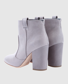 Laurence Dacade Серые кожаные ботильоны PETE