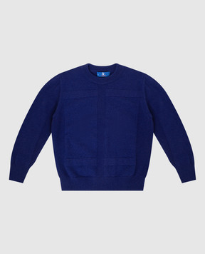 Stefano Ricci Детский синий свитер из кашемира KY02015G01Y18401