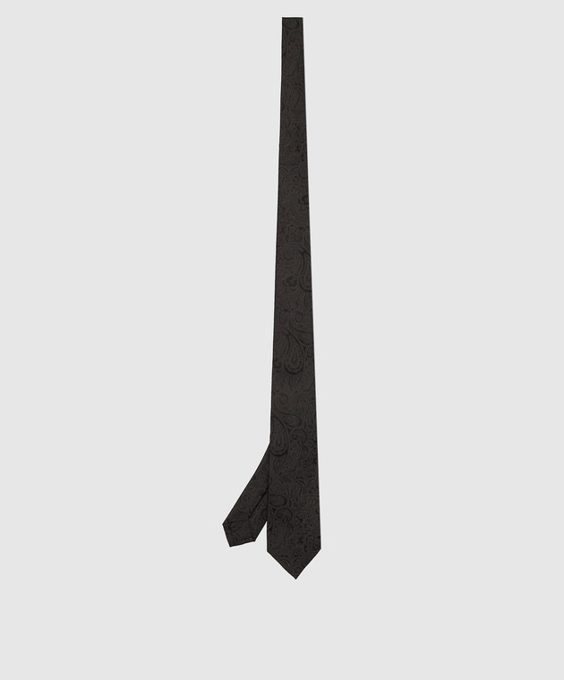 Stefano Ricci Дитячий шовковий темно-сіра краватка в візерунок YCCX94102 зображення 2