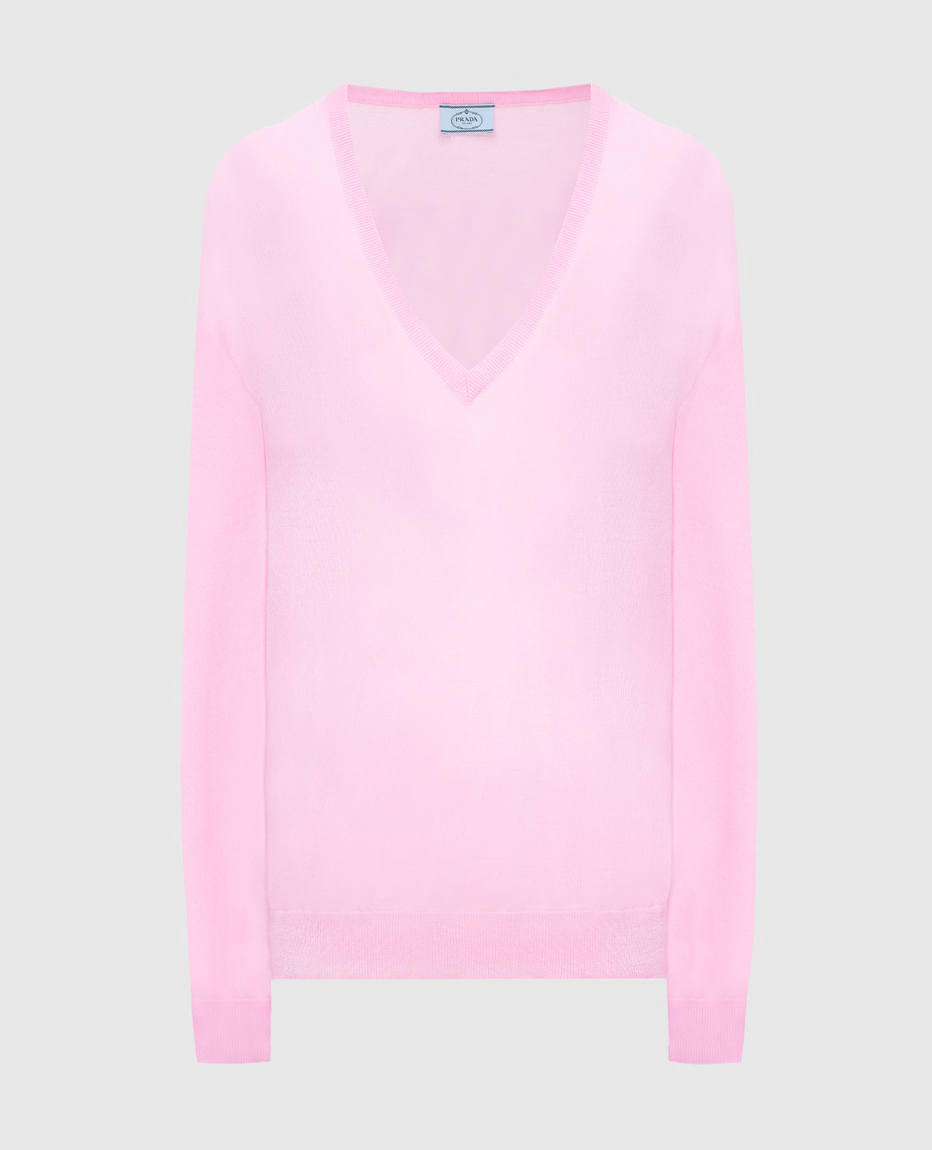 Розовый пуловер из шерсти