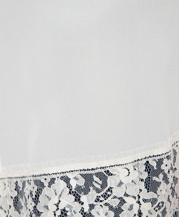 Ermanno Біла сорочка з шовку з мереживом CM35 зображення 5