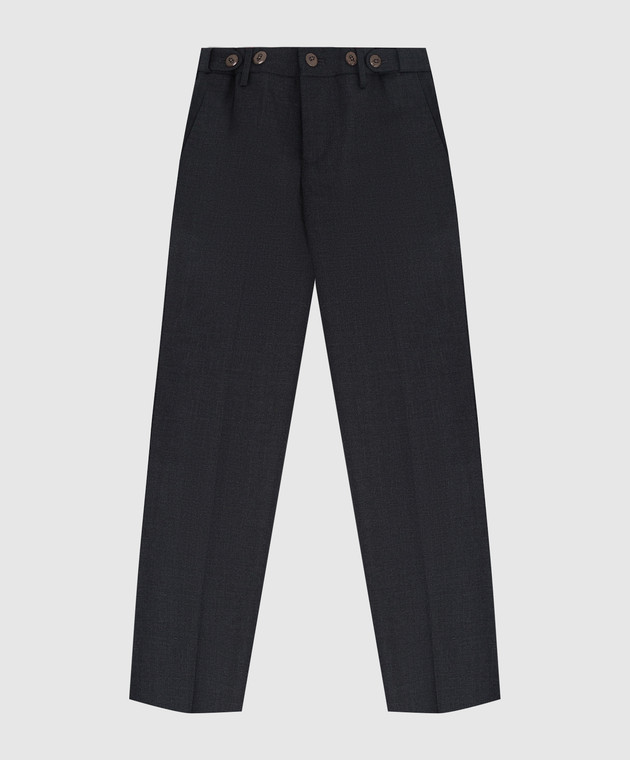 Stefano Ricci Children's dark gray wool trousers Y1T0900000W609