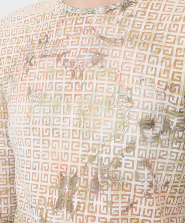 Givenchy Жакардовий лонгслів в візерунок монограми логотипу BW70903Z6A зображення 5
