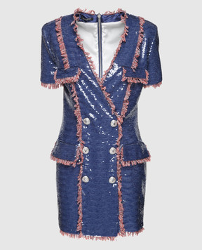 Balmain Синє плаття з паєтками 123500