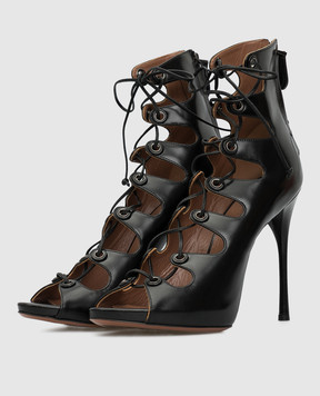 Alaia Черные кожаные ботильоны 6S3K735CG19