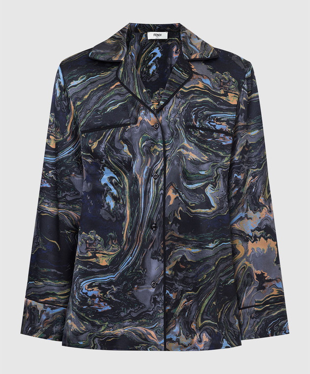 Fendi Шелковая блуза в принт FS6993AJ09