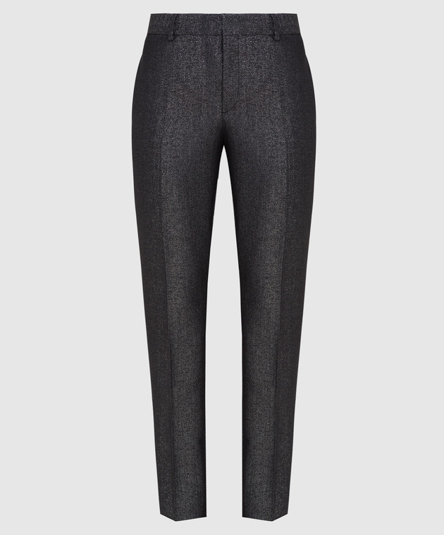 Saint Laurent Черные брюки из шерсти 517819