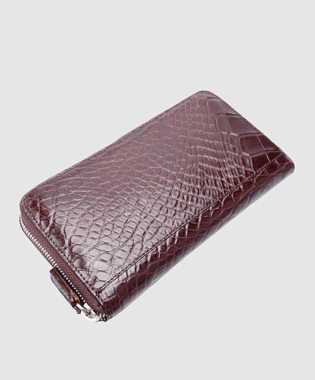 Bochicchio Темно-коричневий шкіряний гаманець PYTHONHANDBAG зображення 3