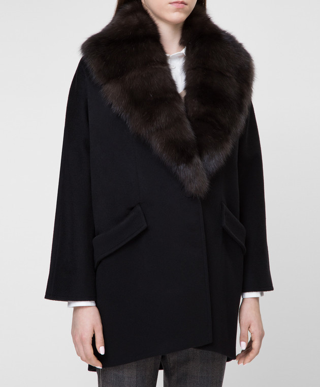 Real Furs House Пальто со съемным мехом QSR433 изображение 3