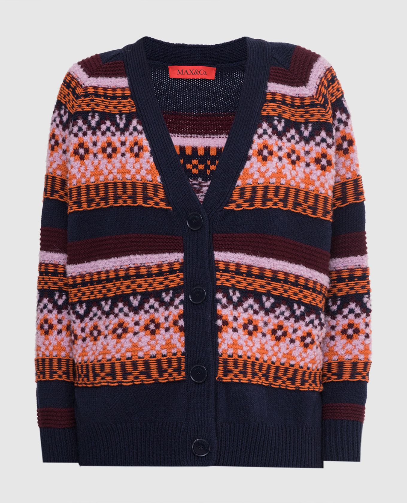 

Кардиган Schema в контрастный узор, Тёмно-синий, Кардиганы