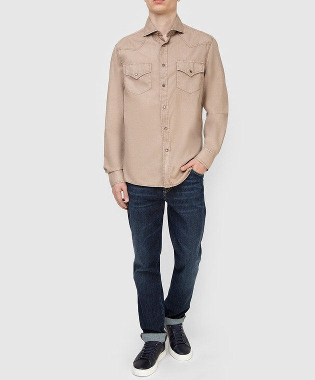 Brunello Cucinelli Рубашка с нагрудными карманами ML6804008 изображение 2