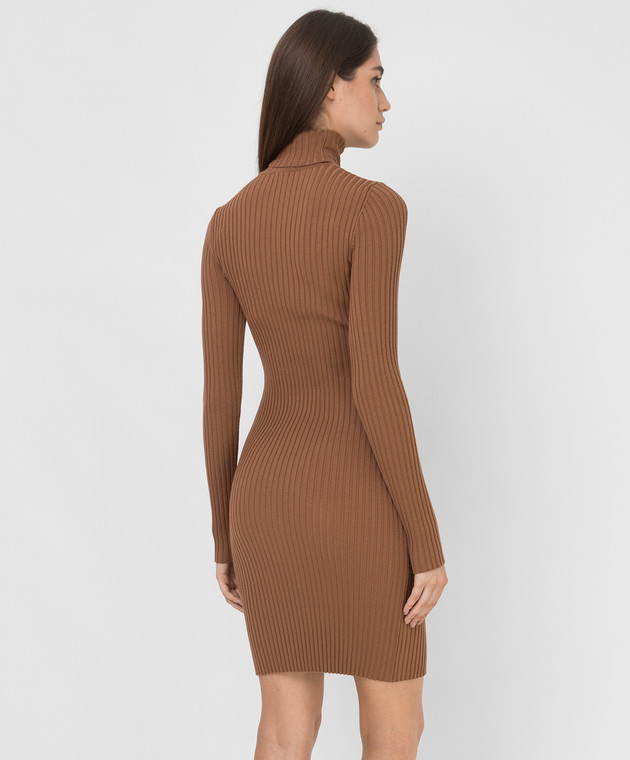 Wolford Коричневе плаття в рубчик 52770 зображення 4